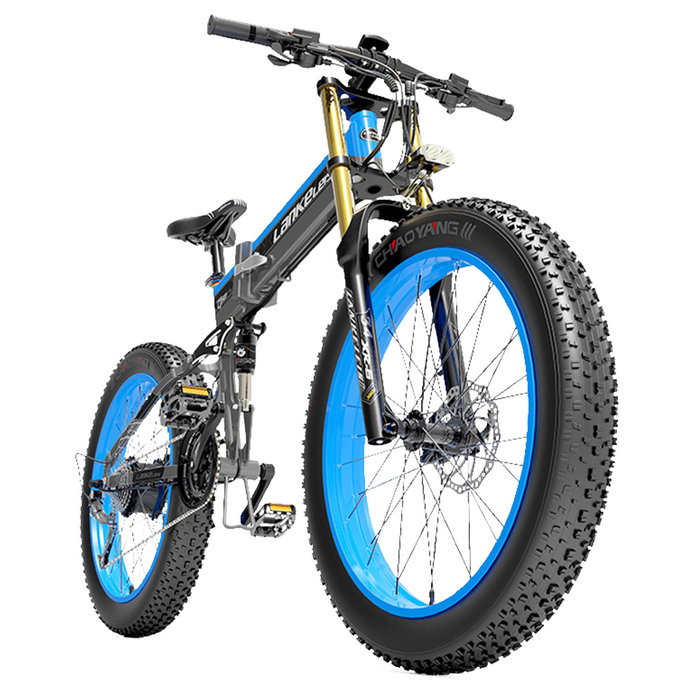 LANKELEISI T750 Plus Big Fork Electric Bike 145Ah Battery Blue Sale Coupon