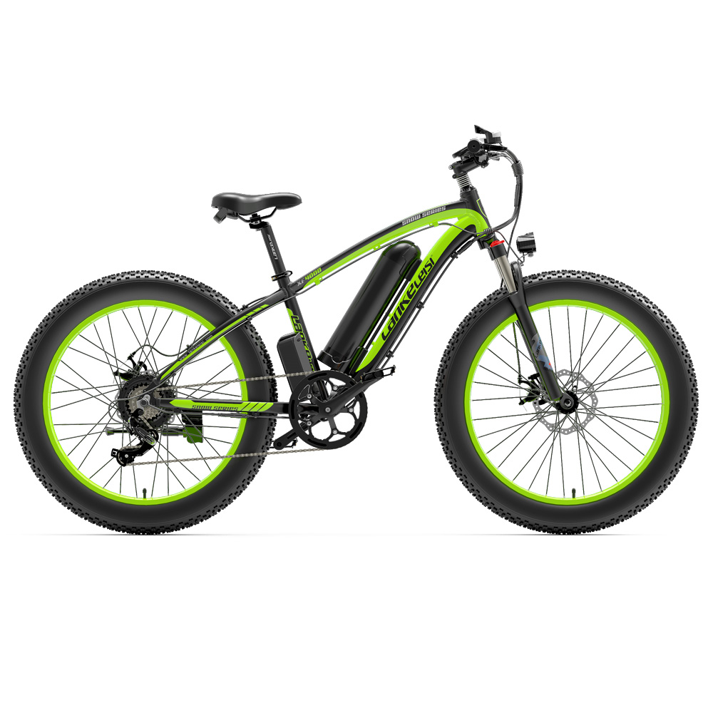 LANKELEISI XF4000 Electric Bike 48V 1000W Motor 16Ah Battery Green Sale Coupon