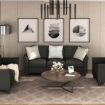 3seat  2seat  1seat Linen Upholstered Sofa Set Black Sale Coupon