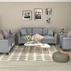 3seat  2seat  1seat Linen Upholstered Sofa Set Grey Sale Coupon