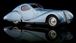 Diecastmodelswholesale 1937-1939 Talbot Lago T150 SS Figoni & Falaschi Teardrop Coupe RHD (Right Hand Drive) Blue Metallic with Red Interior 1/18 Diecast Model Car by CMC Sale Coupon