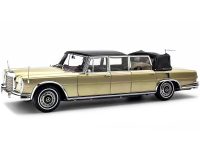 Diecastmodelswholesale 1965-1981 Mercedes Benz 600 Pullman (W100) Landaulet Limousine Convertible with Functional Softtop Gold Limited Edition to 800 pieces Worldwide 1/18 Diecast Model Car by CMC Sale Coupon