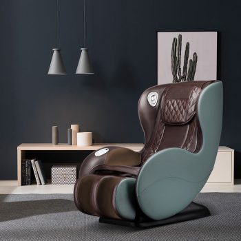 PU Leather Heated Massage Chair with Bluetooth Speaker Green Sale Coupon