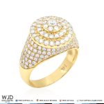 WJD Exclusives 2.75Ct Natural Diamond Signet Ring 14K Solid Yellow Gold VVS1-VVS2 – 11.5 Sale Coupon