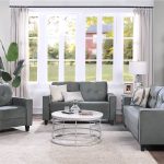 Orisfur 123Seat Sectional Velvet Upholstered Sofa Set Grey Sale Coupon