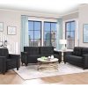 Orisfur 123Seat Velvet Fabric Upholstered Sofa Set Black Sale Coupon