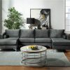 Orisfur 124 UShape Velvet Upholstered Sectional Sofa Gray Sale Coupon