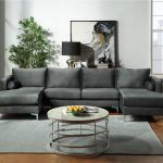 Orisfur 124 UShape Velvet Upholstered Sectional Sofa Gray Sale Coupon