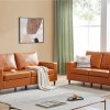 Orisfur 23Seat Morden Style PU Leather Upholstered Sofa Set Brown Sale Coupon