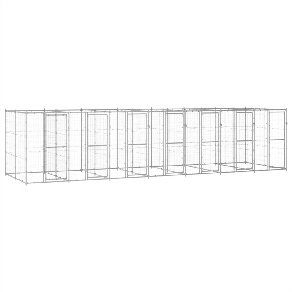 Outdoor Dog Kennel Galvanised Steel 1694 m² Sale Coupon
