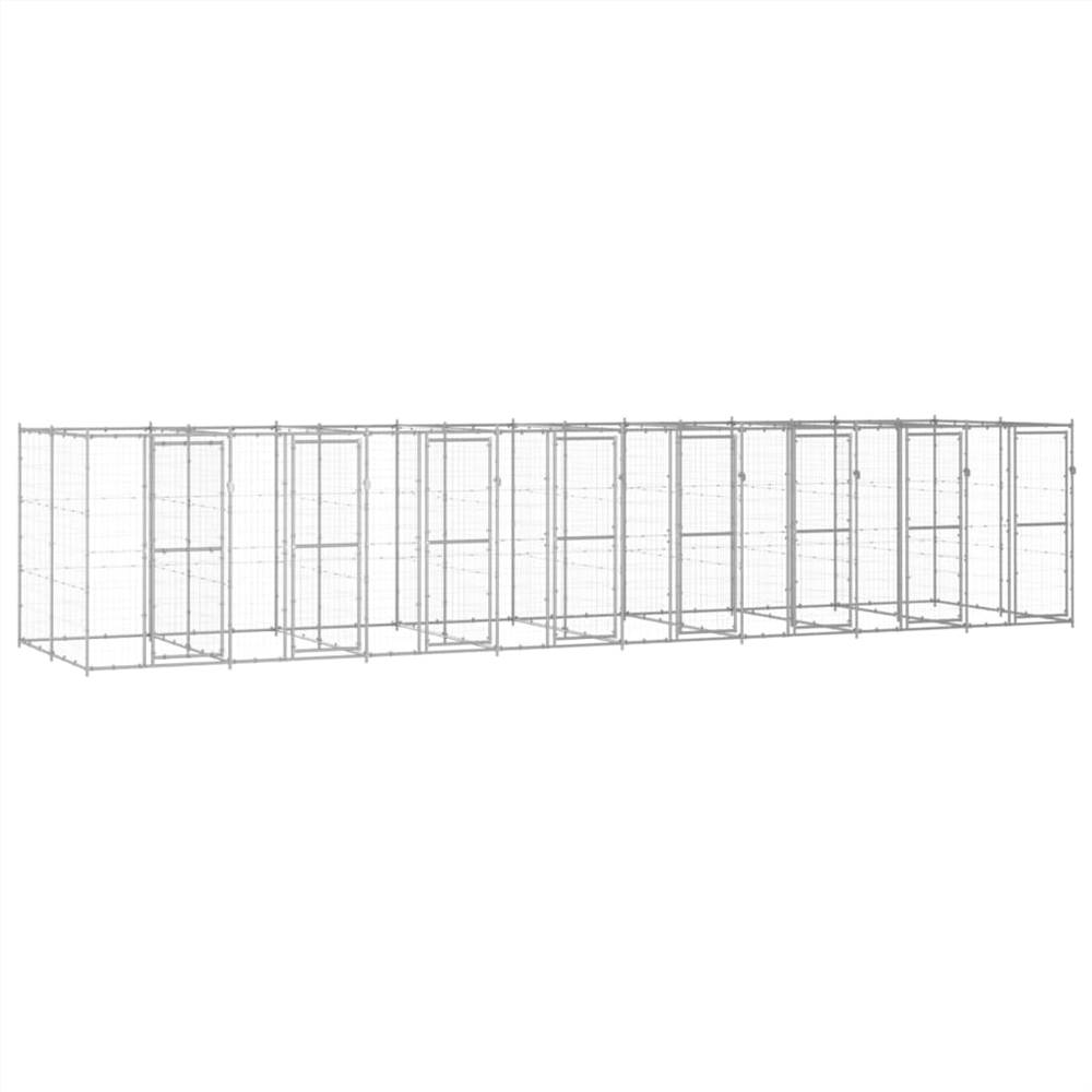 Outdoor Dog Kennel Galvanised Steel 1936 m² Sale Coupon