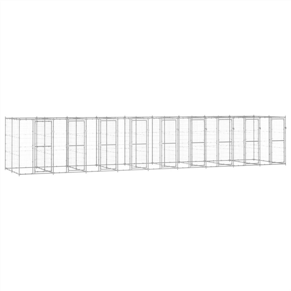 Outdoor Dog Kennel Galvanised Steel 2178 m² Sale Coupon
