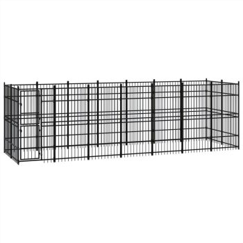 Outdoor Dog Kennel Steel 129 m² Sale Coupon