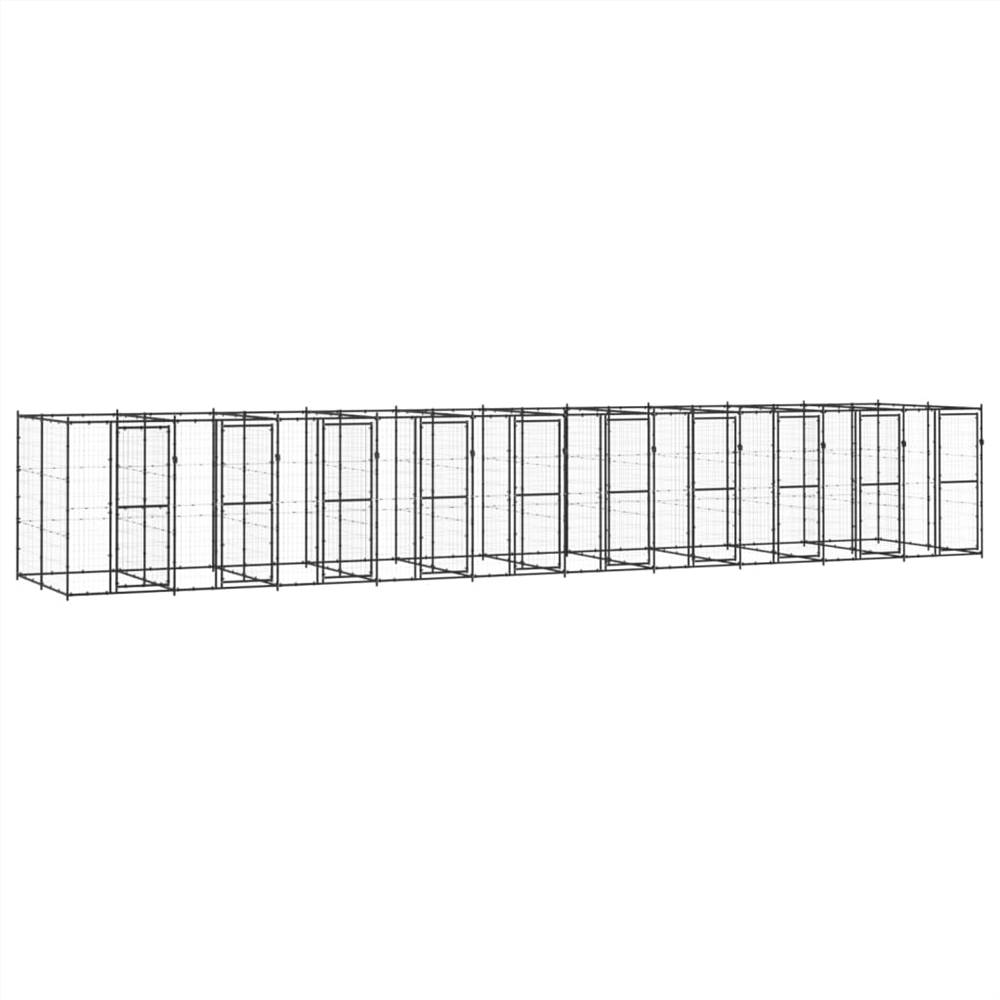 Outdoor Dog Kennel Steel 242 m² Sale Coupon