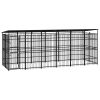 Outdoor Dog Kennel with Roof Steel 1106 m² Sale Coupon