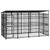 Outdoor Dog Kennel with Roof Steel 737 m² Sale Coupon