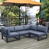 Outdoor 4Seat Modular Sofa Gray Sale Coupon
