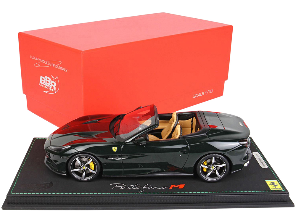 Diecastmodelswholesale Ferrari Portofino M Convertible Verde British Green with DISPLAY CASE Limited Edition to 40 pieces Worldwide 1/18 Model Car by BBR Sale Coupon