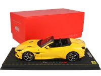 Diecastmodelswholesale Ferrari Portofino M Convertible Giallo Modena Yellow with DISPLAY CASE Limited Edition to 24 pieces Worldwide 1/18 Model Car by BBR Sale Coupon