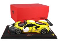 Diecastmodelswholesale Ferrari 488 GT Modificata Yellow and Gray with Graphics with DISPLAY CASE Limited Edition to 248 pieces Worldwide 1/18 Model Car by BBR Sale Coupon