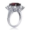 MSBLUE Natural Ruby Cathedral-Style Split Band Ring Sale Coupon