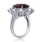 MSBLUE Natural Ruby Cathedral-Style Split Band Ring Sale Coupon