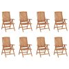 Reclining Garden Chairs 8 pcs Solid Teak Wood Sale Coupon