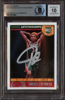 Bucks Giannis Antetokounmpo Signed 2013 Hoops #275 Rookie Card Auto 10! BAS Slab Sale Coupon