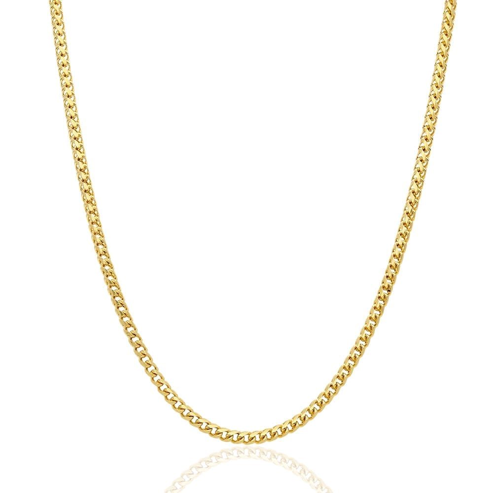 WJD Exclusives Solid 14K Yellow Gold 4mm Franco Chain Necklace 24″ 26″ 28″ 30″ Sale Coupon