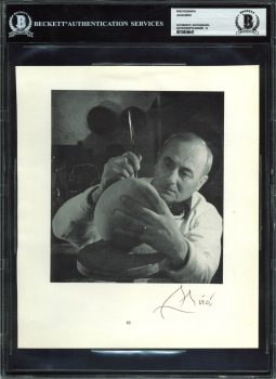 Joan Miro Authentic Signed 7.7×9 Photo Auto Graded Mint 9! BAS Slabbed Sale Coupon
