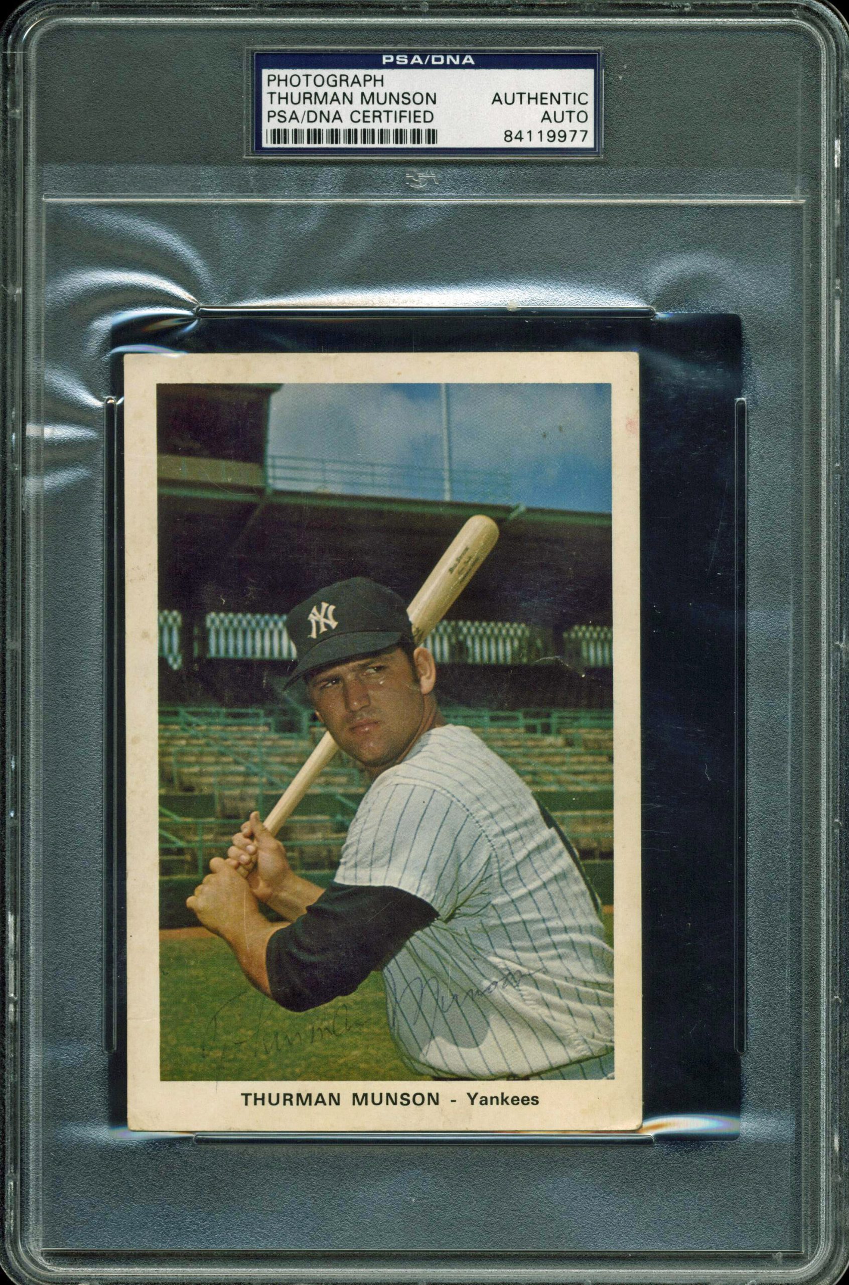 Yankees Thurman Munson Authentic Signed 4×6 Photo Autographed PSA/DNA Slabbed Sale Coupon
