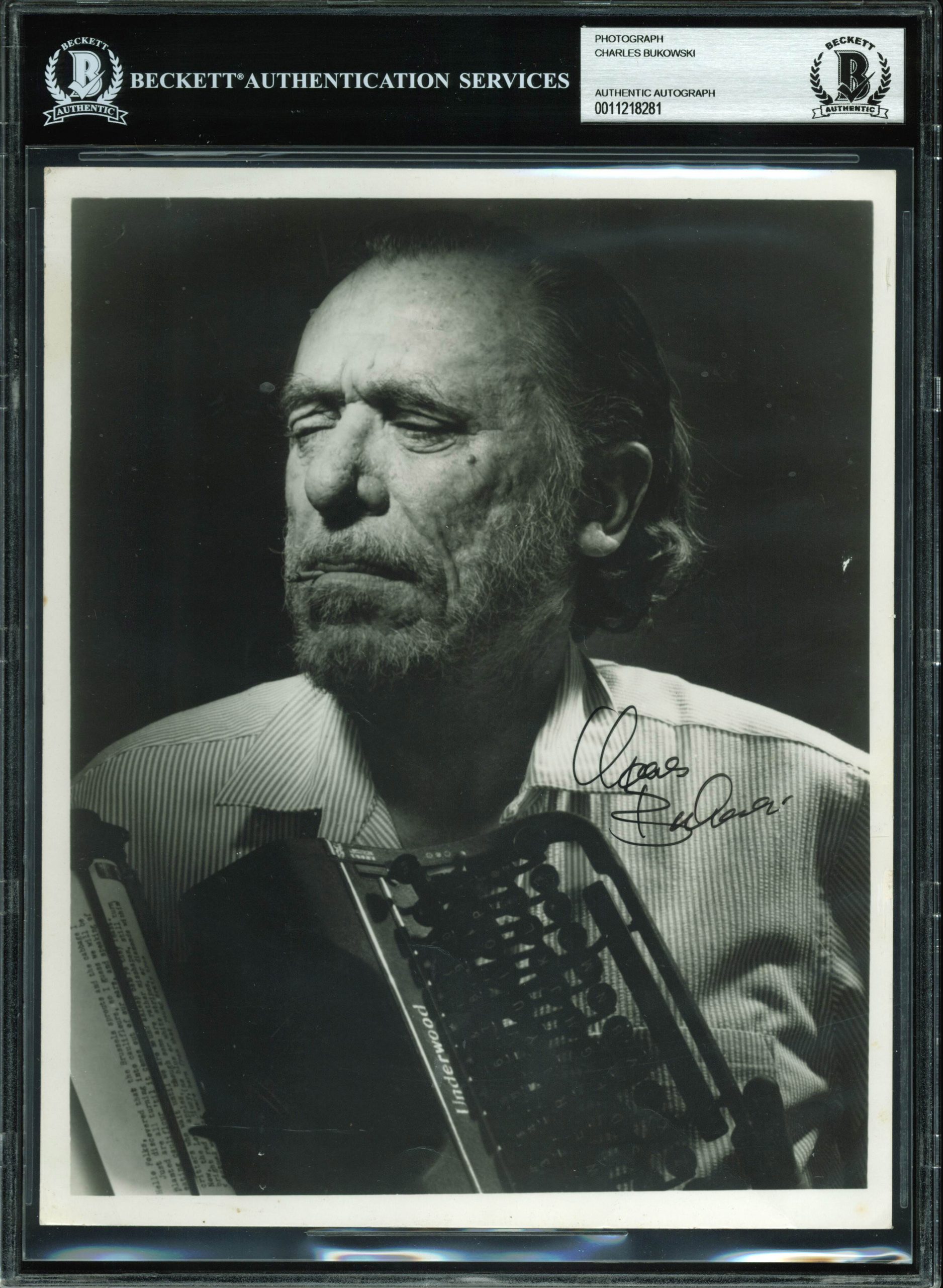Charles Bukowski Authentic Signed 8×10 Black & White Photo BAS Slabbed Sale Coupon