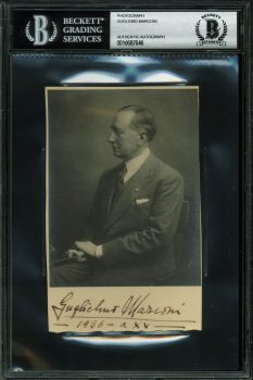 Gugliemo Marconi Authentic Signed 3.65×5.75 Photo Autographed BAS Slabbed Sale Coupon