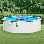 Swimming Pool with Steel Wall Round 460×120 cm White Sale Coupon