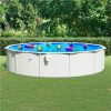 Swimming Pool with Steel Wall Round 550×120 cm White Sale Coupon