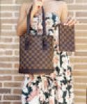Gaby’s Bags Louis Vuitton Damier Marais Bucket Shoulder Bag + Zip Pouch Clutch Coupon Sale