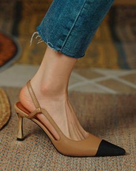 CHICME Colorblock Pointed Toe Slingback Stiletto Heels Sale Coupon