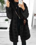 CHICME Pocket Deign Long Sleeve Hooded Fuzzy Coat Sale Coupon