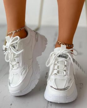 CHICME Lace-up Breathable Casual Muffin Sneaker Sale Coupon