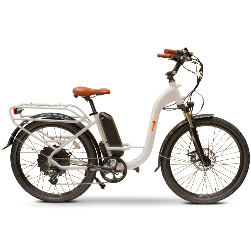 BAM Step Thru Electric Bicycle – White Best Discount
