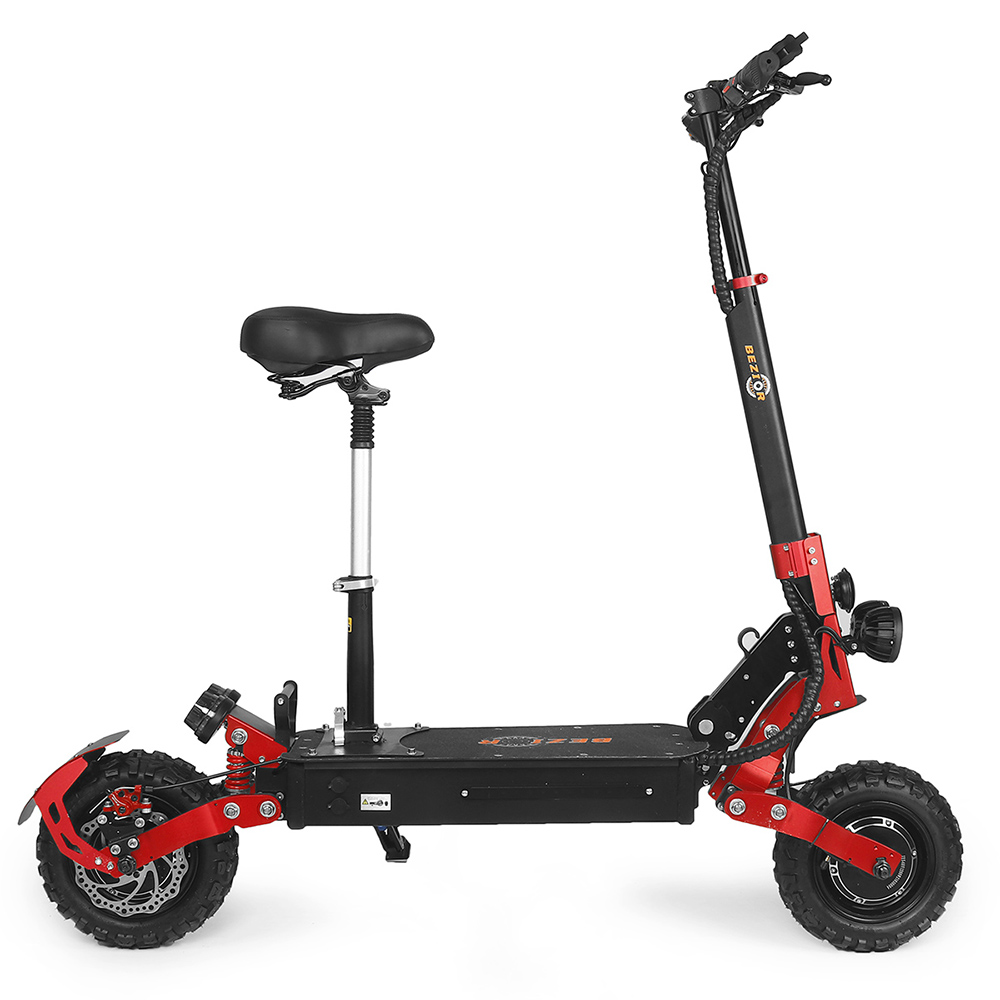 BEZIOR S2 OffRoad Electric Scooter 1200W2 65Kmh 11 Tire Red Sale Coupon