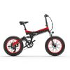 BEZIOR XF200 Folding Electric Bike 20×40 inch 15Ah 1000W Black Red Sale Coupon