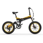 BEZIOR XF200 Folding Electric Bike 20×40 inch 15Ah 1000W Black Yellow Sale Coupon