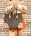 Gaby’s Bags Louis Vuitton Flandrin Triple Compartment Satchel Monogram Brown Rose Pink Coupon Sale