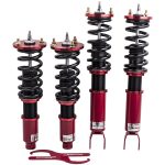 MAXPEEDINGRODS Racing Coilover compatible for Honda Accord 8th Gen 2008-2012 Adj.Damper Red Shocks Sale Coupon