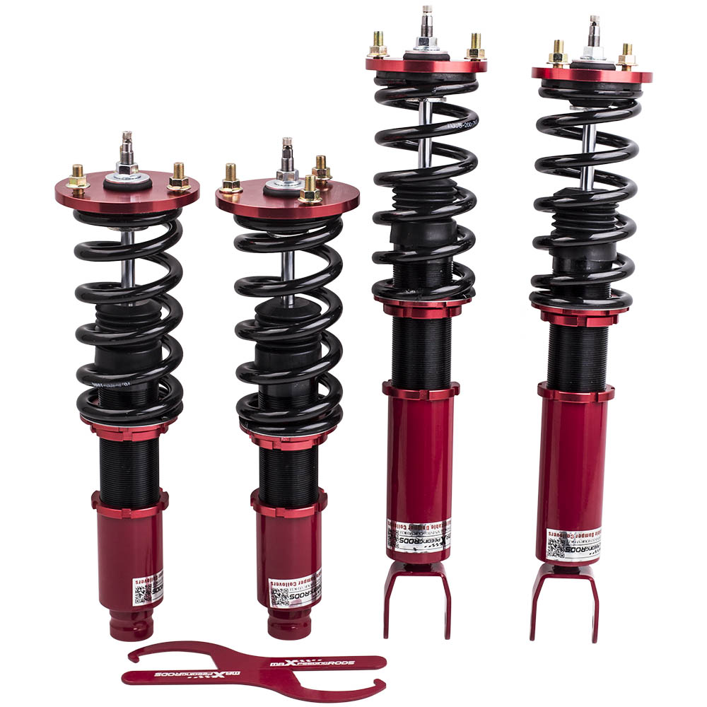 MAXPEEDINGRODS Racing Coilover compatible for Honda Accord 8th Gen 2008-2012 Adj.Damper Red Shocks Sale Coupon