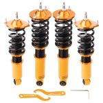 MAXPEEDINGRODS Compatible for Mazda Miata MX5 MX-5 NA NB 1989-2005 Adj. Damper Golden Coilovers Struts suspension kit Sale Coupon
