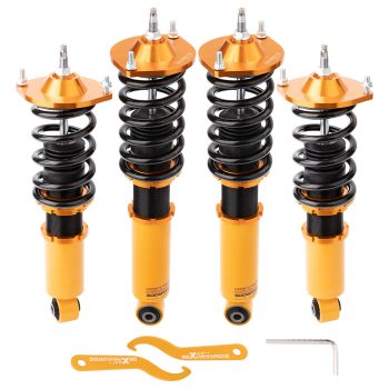 MAXPEEDINGRODS Compatible for Mazda Miata MX5 MX-5 NA NB 1989-2005 Adj. Damper Golden Coilovers Struts suspension kit Sale Coupon