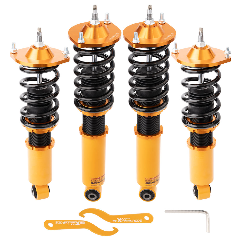 MAXPEEDINGRODS Compatible for Mazda Miata MX5 MX-5 NA NB 1989-2005 Adj. Damper Golden Coilovers Struts suspension kit Sale Coupon