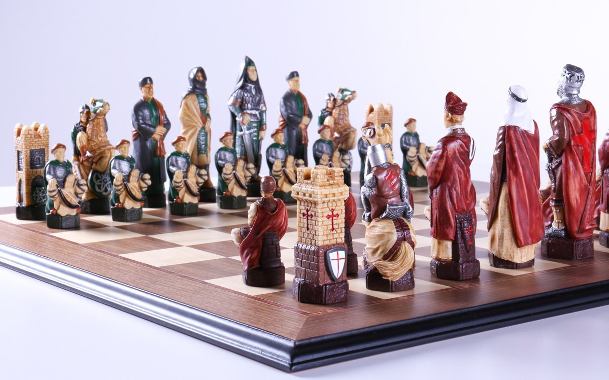 Crusades Chess Set with Maple and Walnut Board on Sale Coupon From The Real Masters Of Chess
